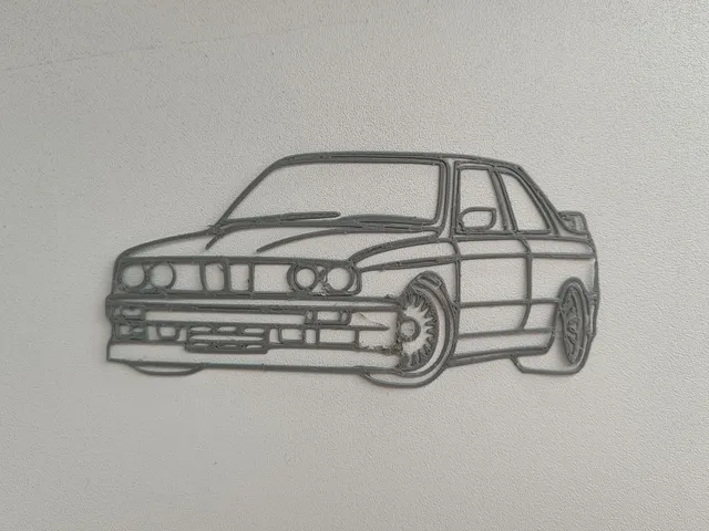 BMW M5 E30 Mini Wall Sculpture