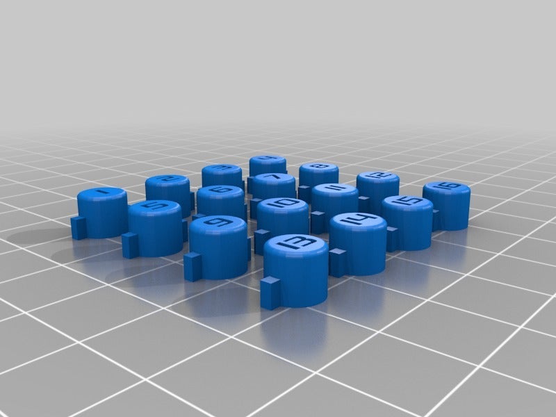 Miniatura 2 do modelo 3D Numbered buttons for Pocket Operator case