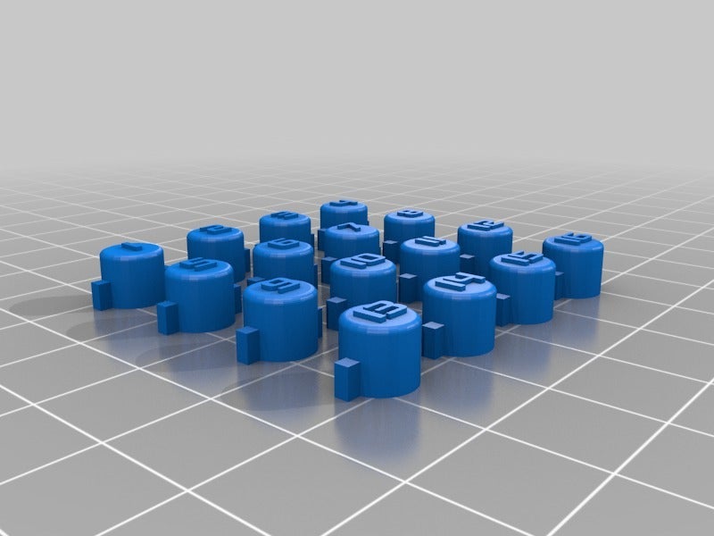 Miniatura 3 do modelo 3D Numbered buttons for Pocket Operator case