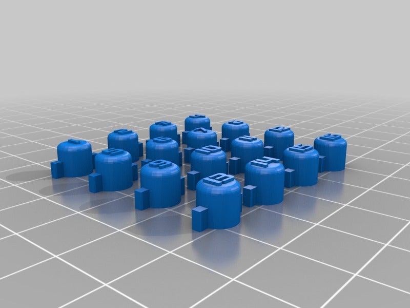 Miniatura 5 do modelo 3D Numbered buttons for Pocket Operator case