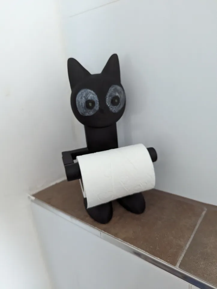 Cat toilet paper outlet holder