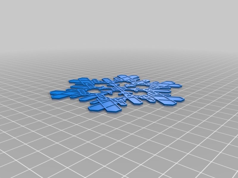 Miniatura 6 do modelo 3D Customizable Easy Snowflake