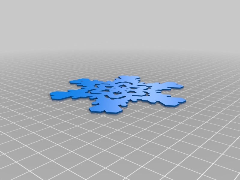 Miniatura 8 do modelo 3D Customizable Easy Snowflake