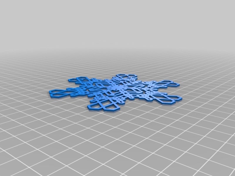 Miniatura 9 do modelo 3D Customizable Easy Snowflake