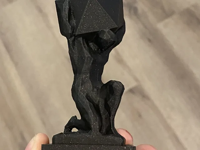 Atlas holding a D20