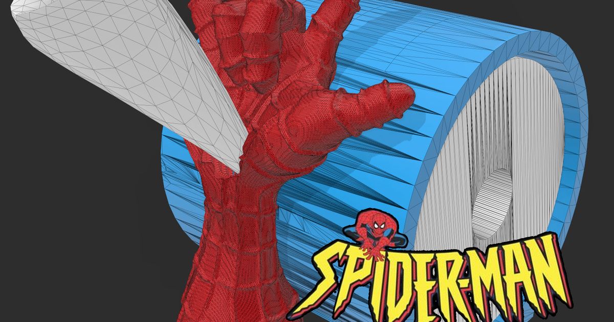 Spider man paper towel holder by codename x download free stl model