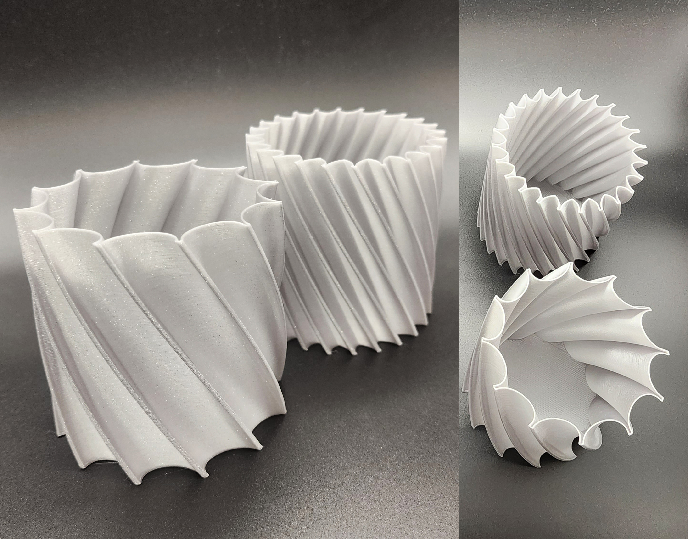 Auger Spiral Vases