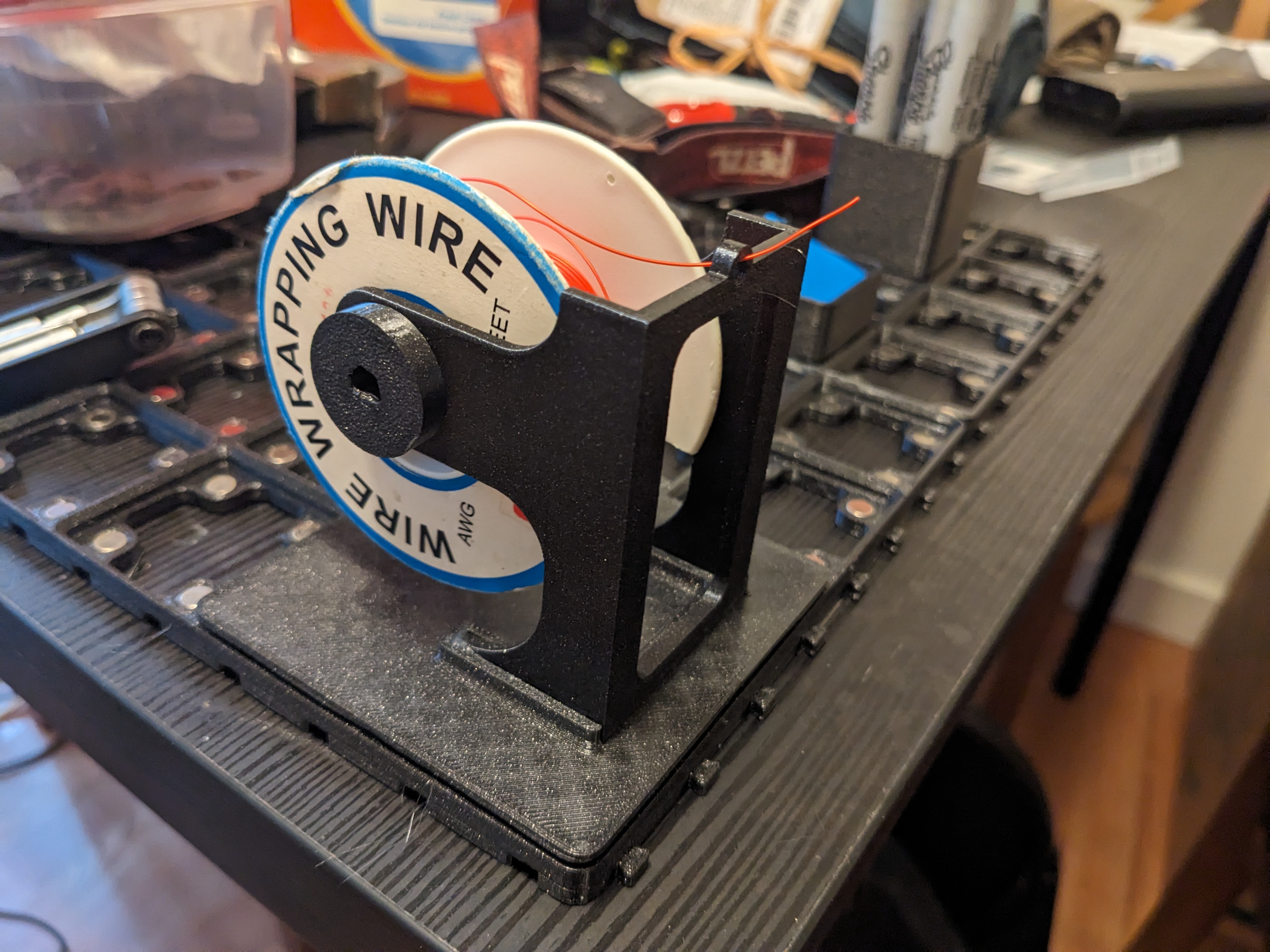 Gridfinity Wire Spool Holder for Larger Gauge Wire by Anthony