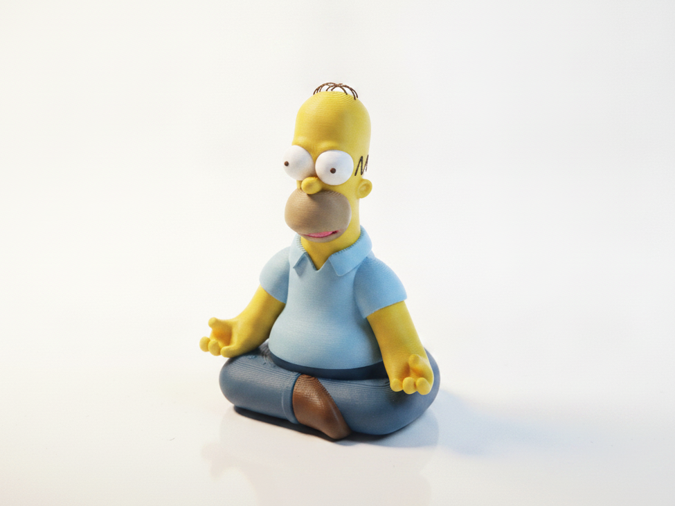 Homer Simpson Meditation Figurine Cartoon 3D Printable