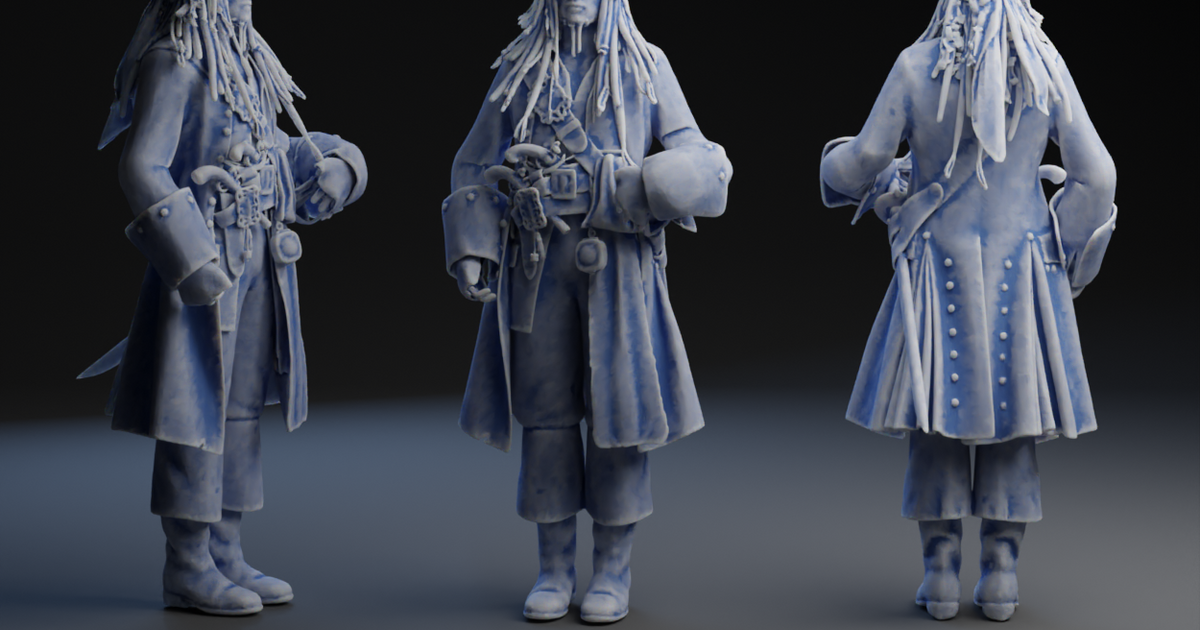 Captain Jack Sparrow by Peter Farell | Download free STL model ...