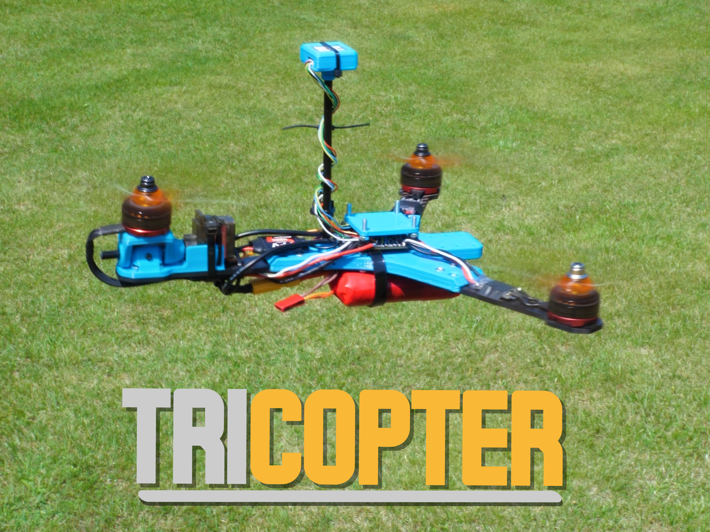 Ardupilot Tricopter Frame - Autonomous FPV Test Platform