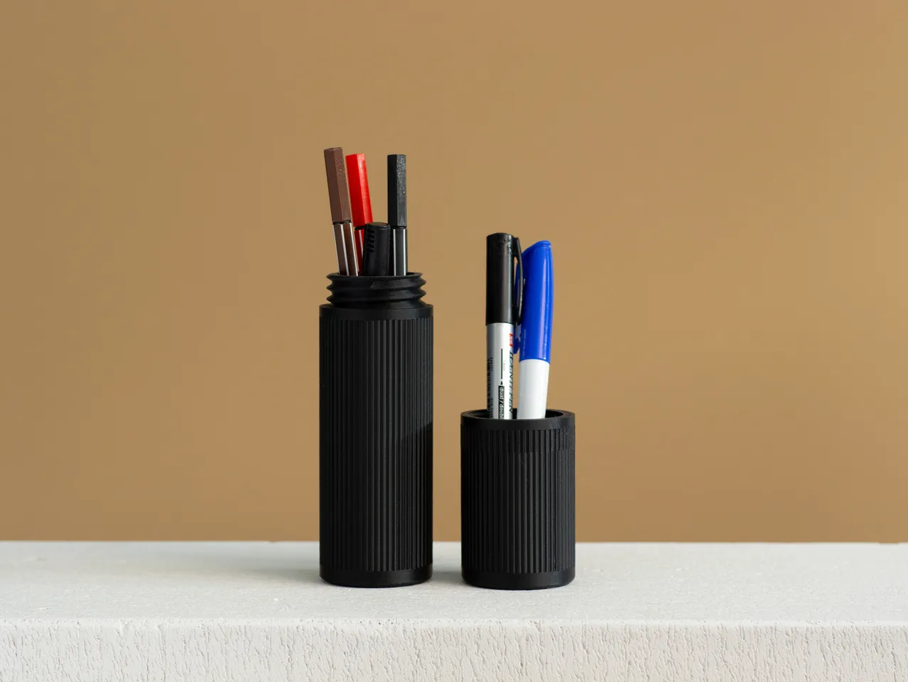 Ribbed Pencil Travel Case (Threaded Lid) by Slimprint | Download free ...