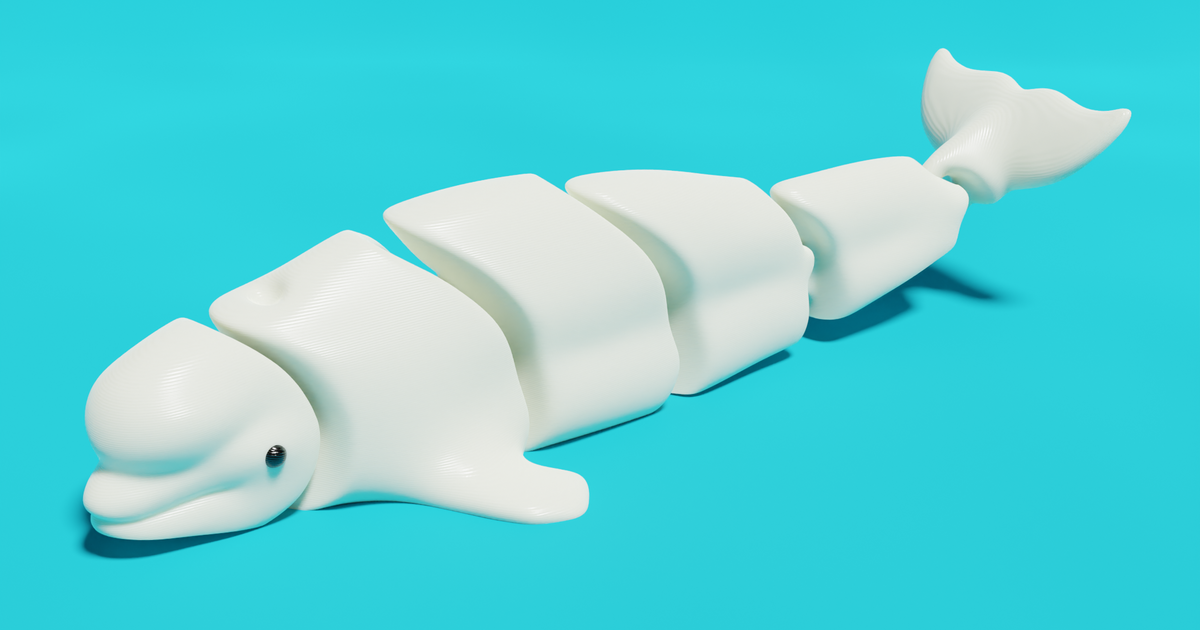 Articulated Beluga whale by Jopek Design | Download free STL model ...