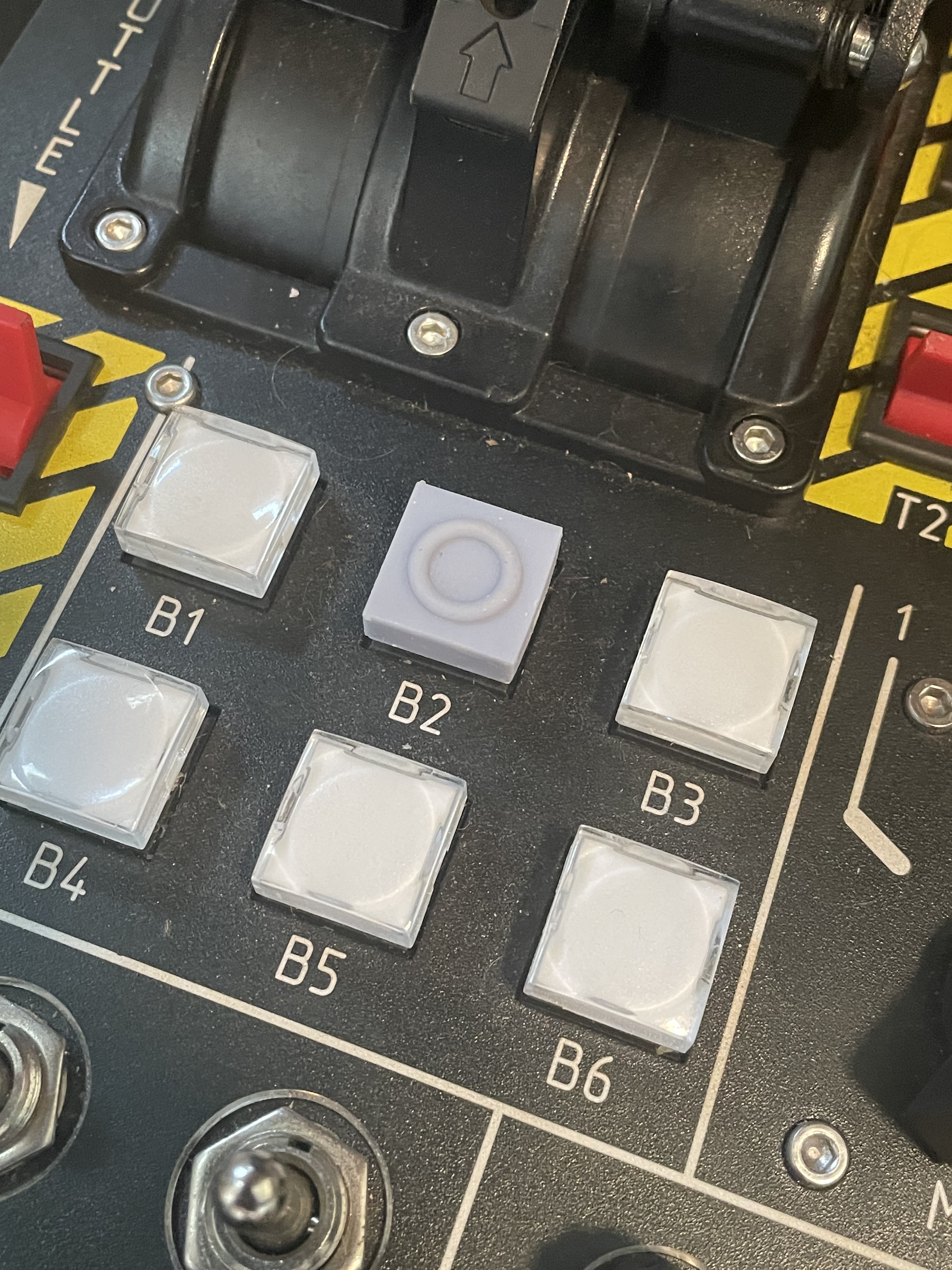 Tactile VR button caps for Virpil (Honyone PB26) push buttons