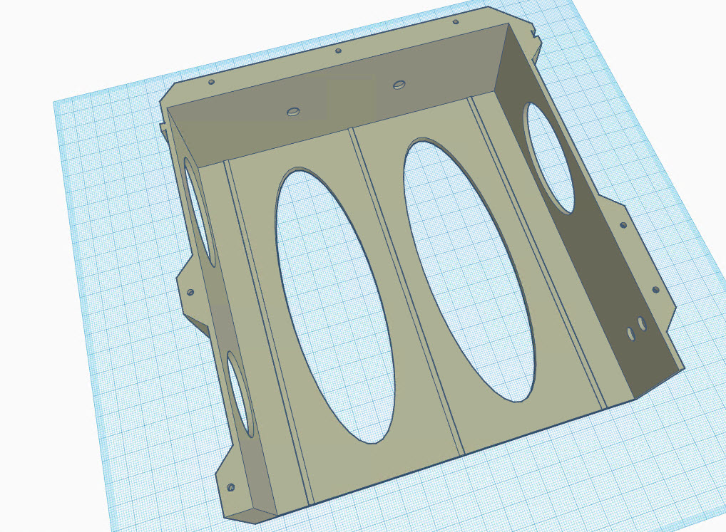 3D Lack Enclosure Drawers - Double Wide Drawer - reduced filament