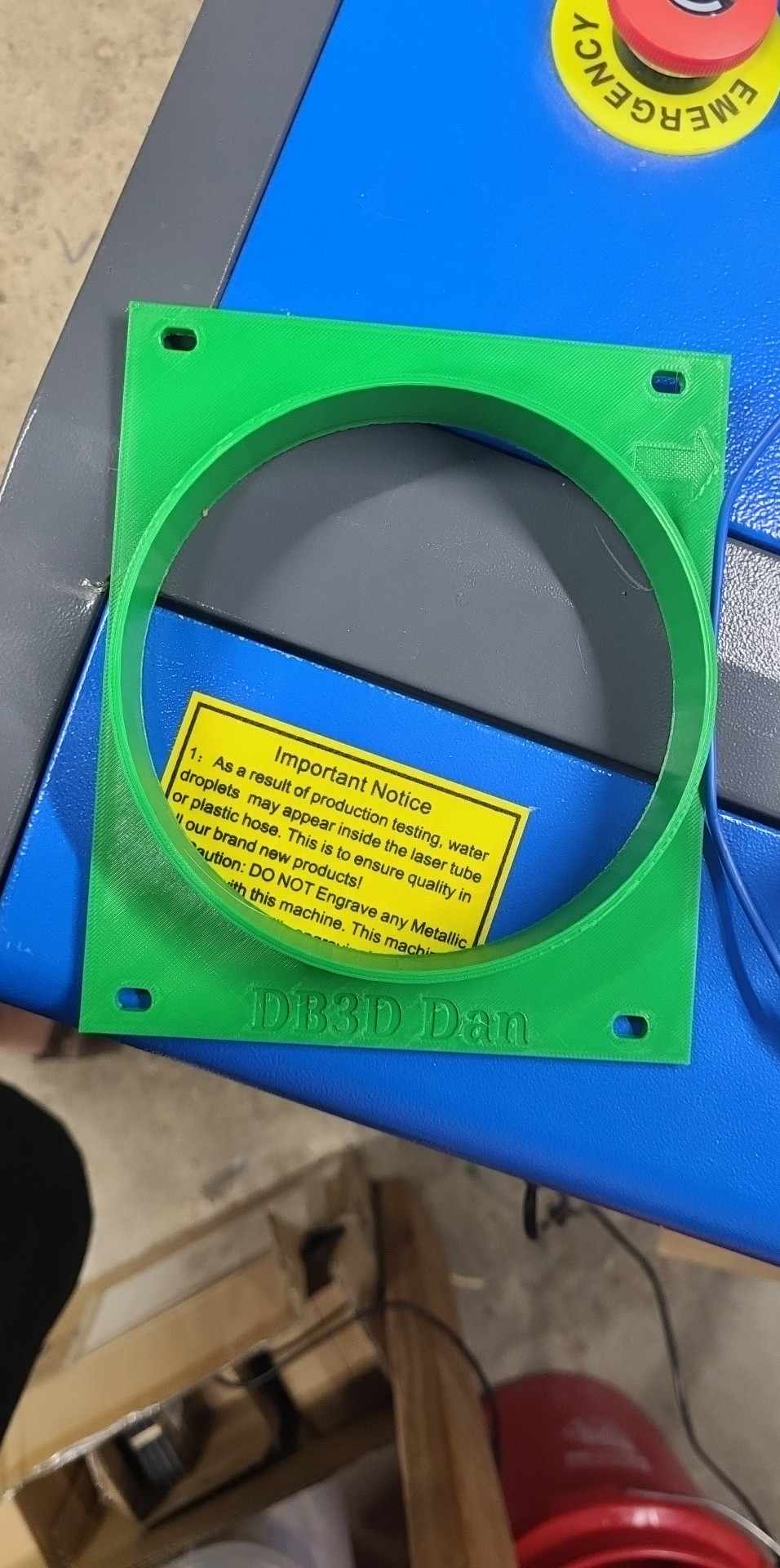 K40 laser 5in exhaust adapter. by MakerMindNexus Download free STL