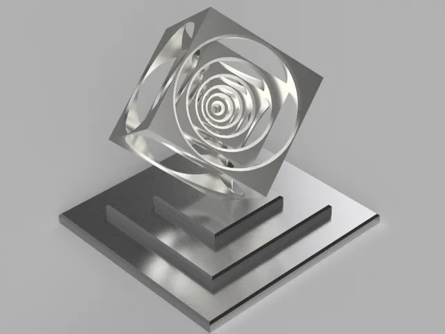 Cube on Platform