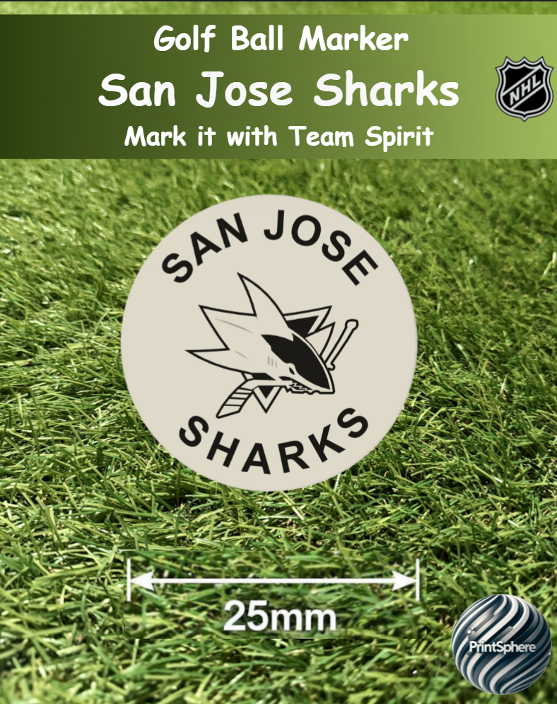 Golf - Golf Ball Marker - NHL - Pacific - San Jose Sharks