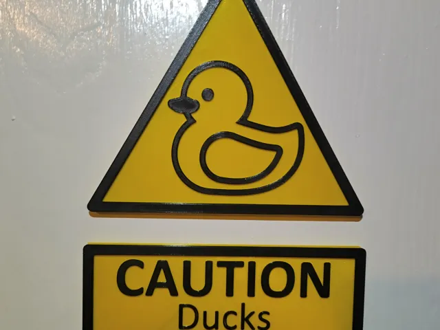 Caution Ducks Sign