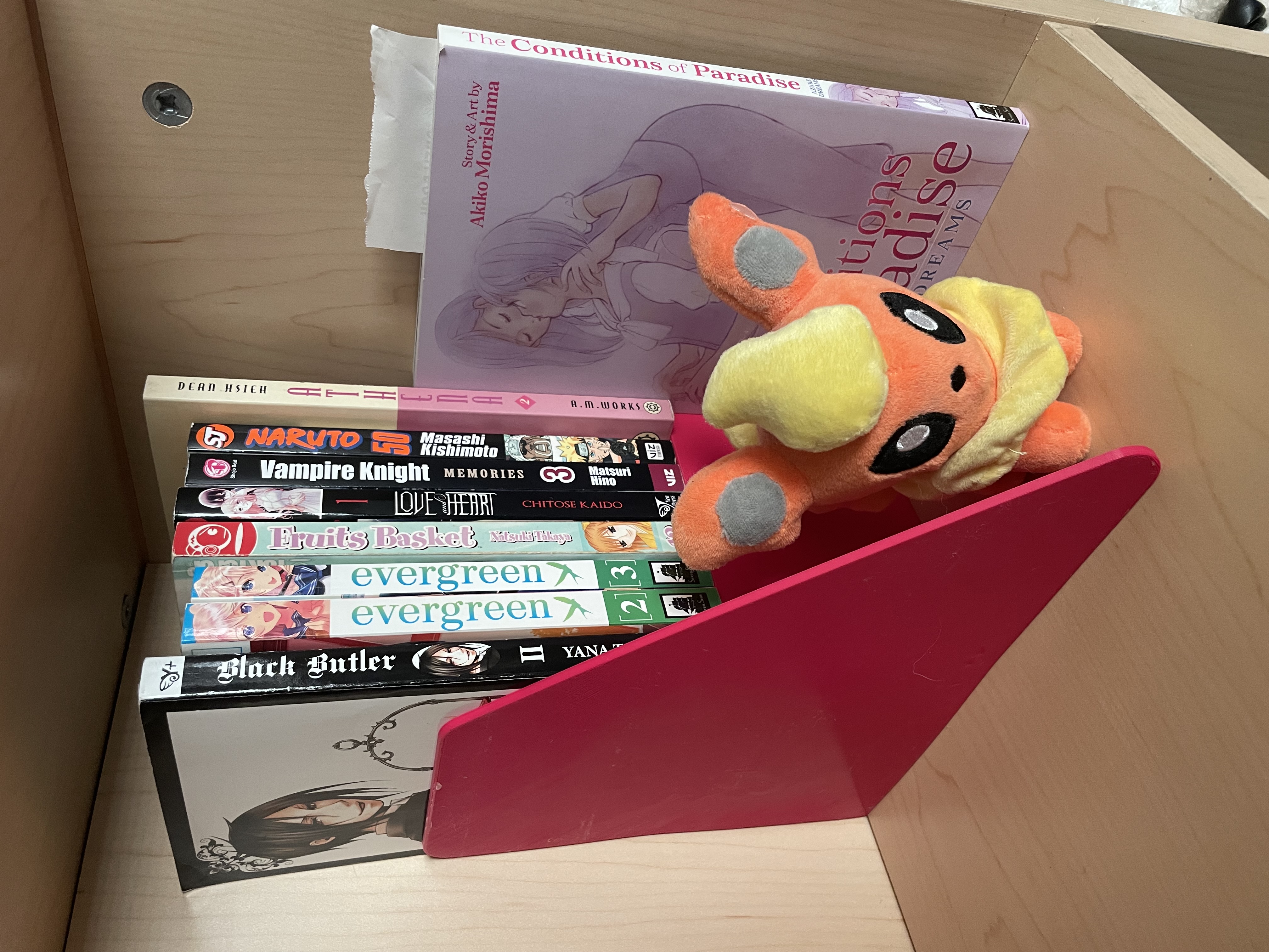 Manga Bookshelf Riser With Left Hand Bookend