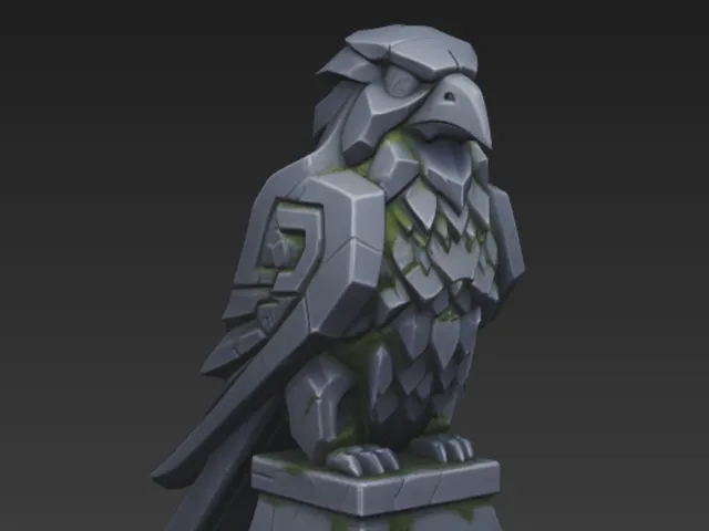 Crow statue