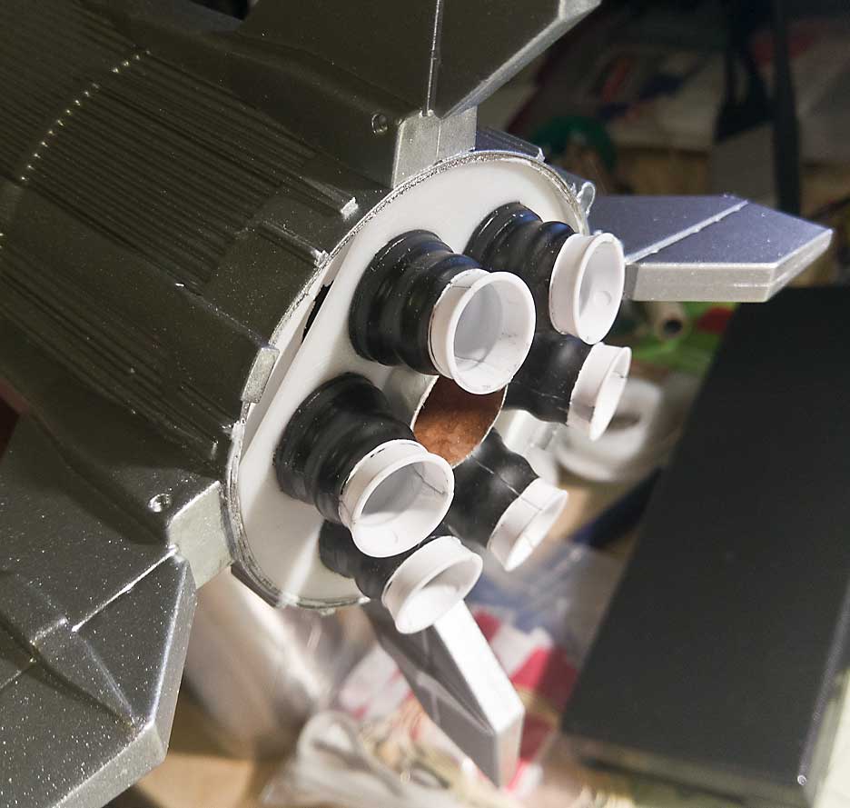 Little Joe II Nozzle Plate, Nose Bulkhead, RCS for Estes 1/45 scale model
