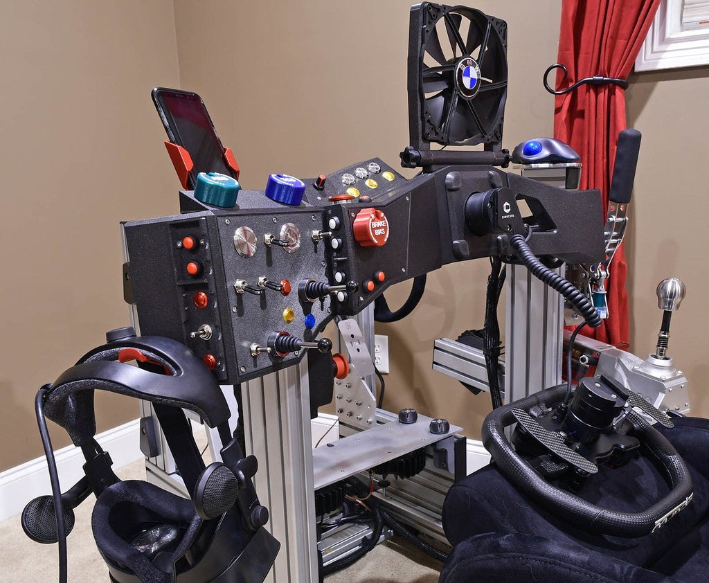 Button Box System for SimLab Vertical mount by RCHeliGuy Download