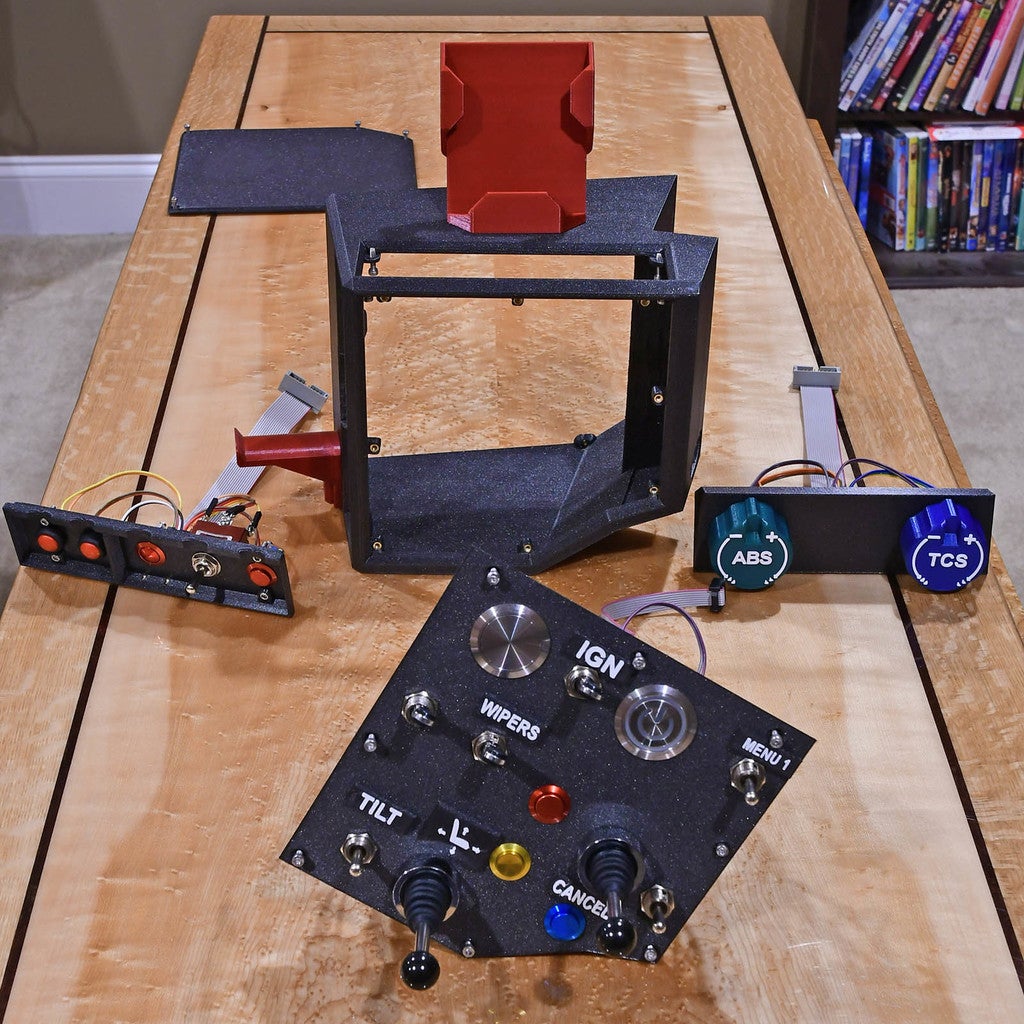 Button Box System for SimLab Vertical mount by RCHeliGuy Download