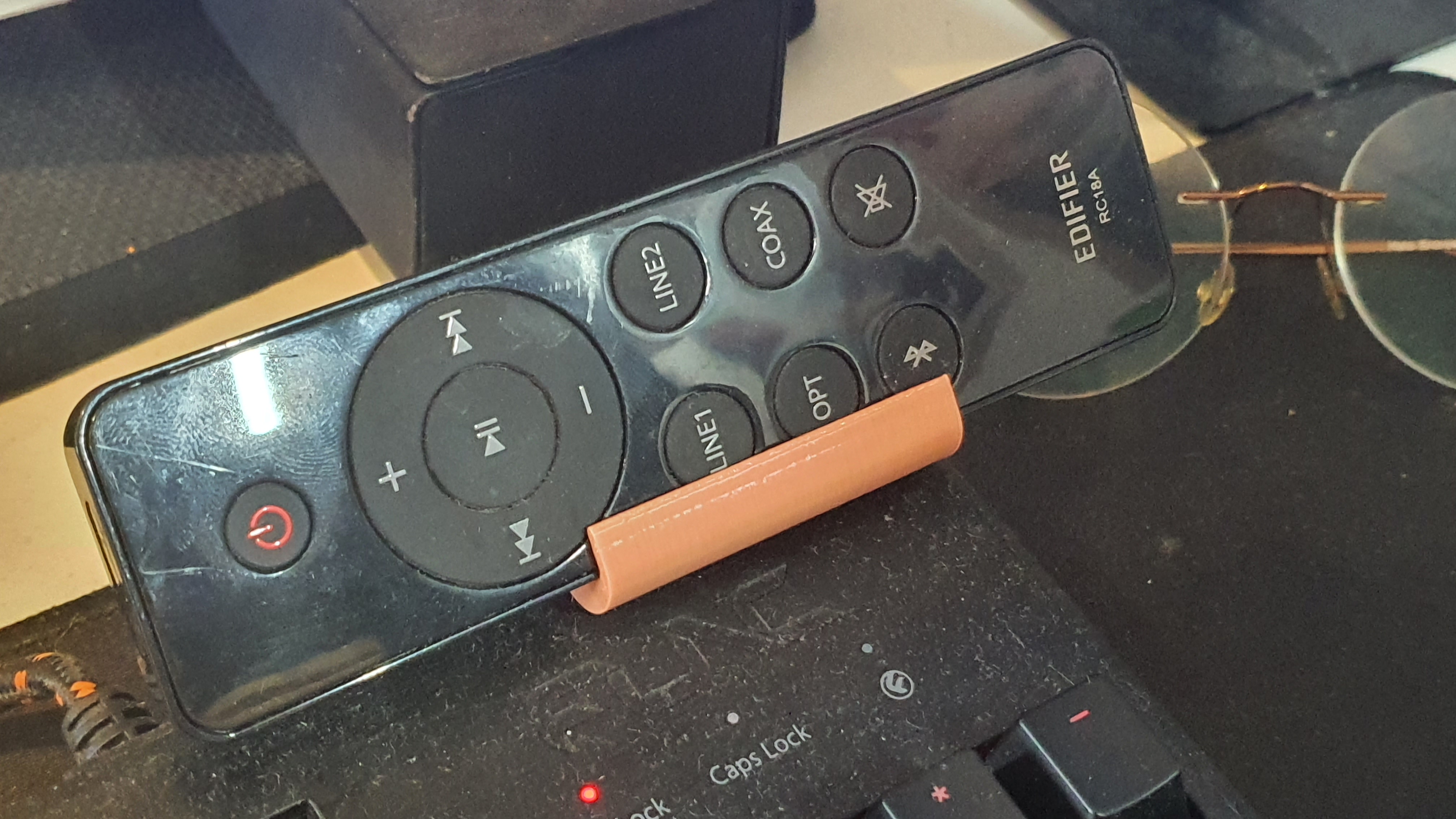 Phone and remote cradle for keyboards by Orbital | Download free STL model | Printables.com