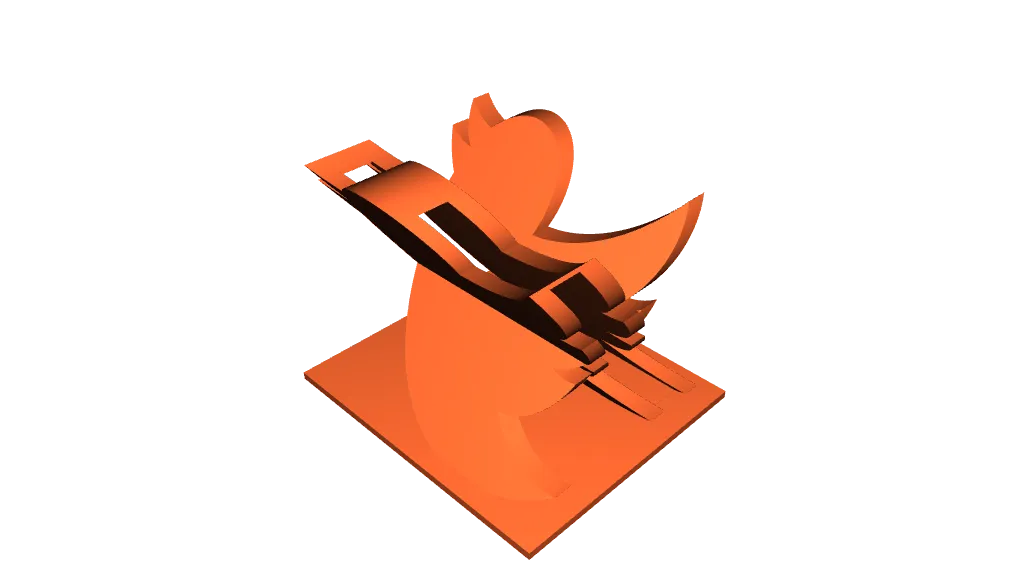 𝕏 Bird (X x Twitter) by Psych0h3ad, Download free STL model