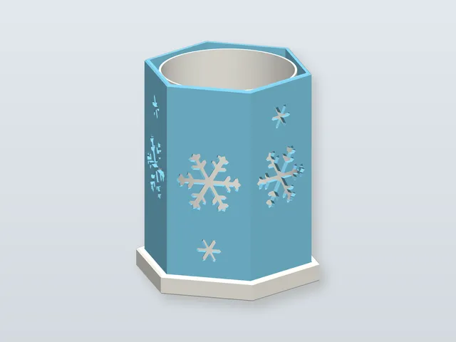 Snowflake Hexagon Lantern for LED Tealights