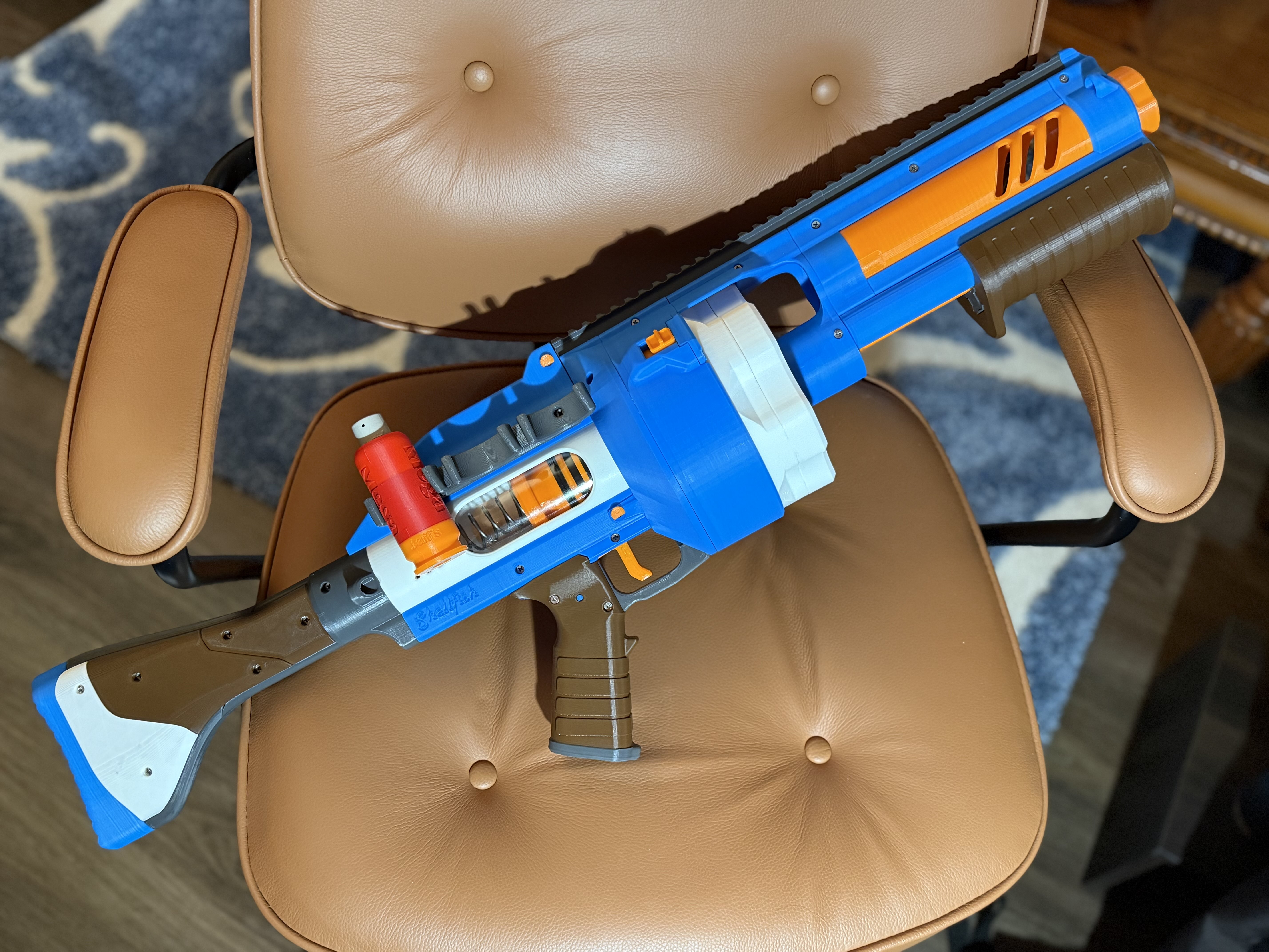 Miniatura 5 do modelo 3D Shellfish - a Silly Shell-ejecting Revolver Blaster