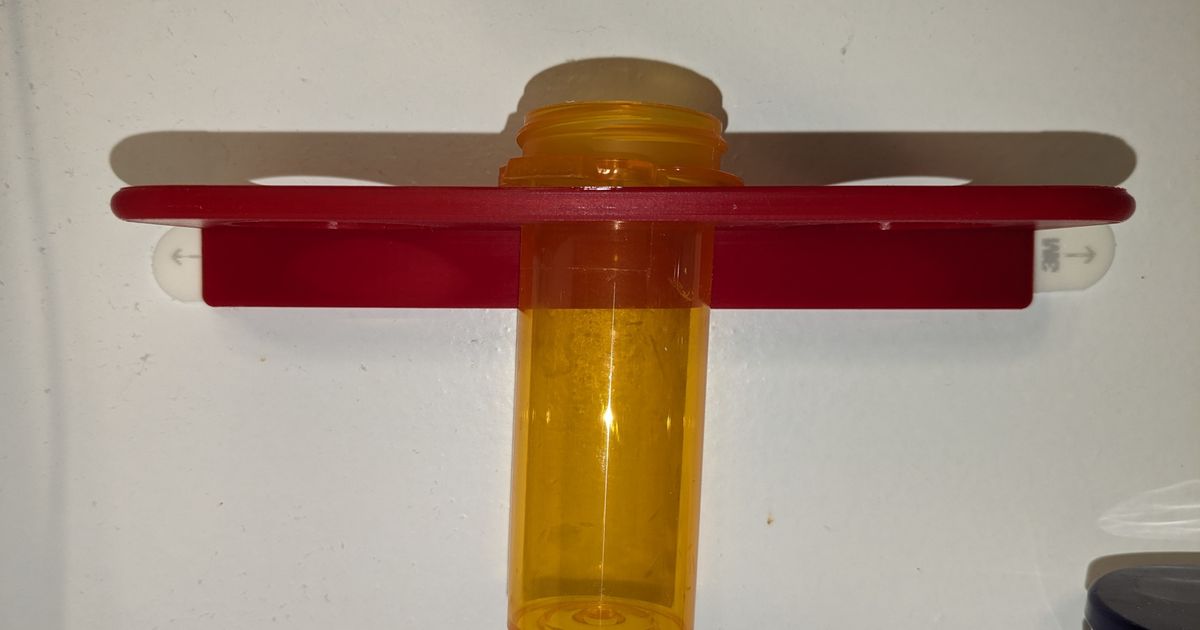 Pill Bottle Holder US 33mm ~ by emptyL, Download free STL model