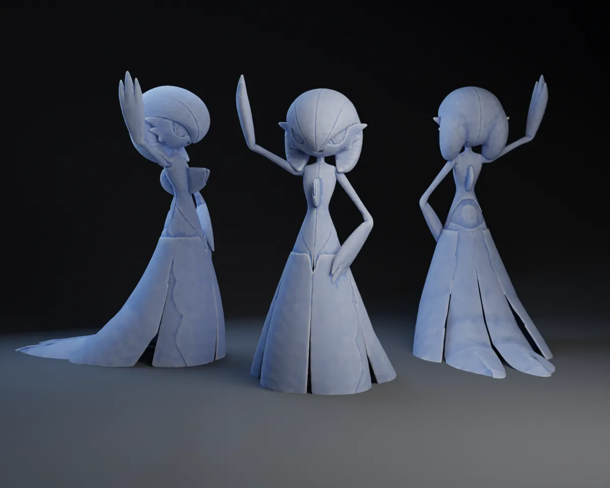 STL file Pokemon Gardevoir 🐉・Model to download and 3D print・Cults