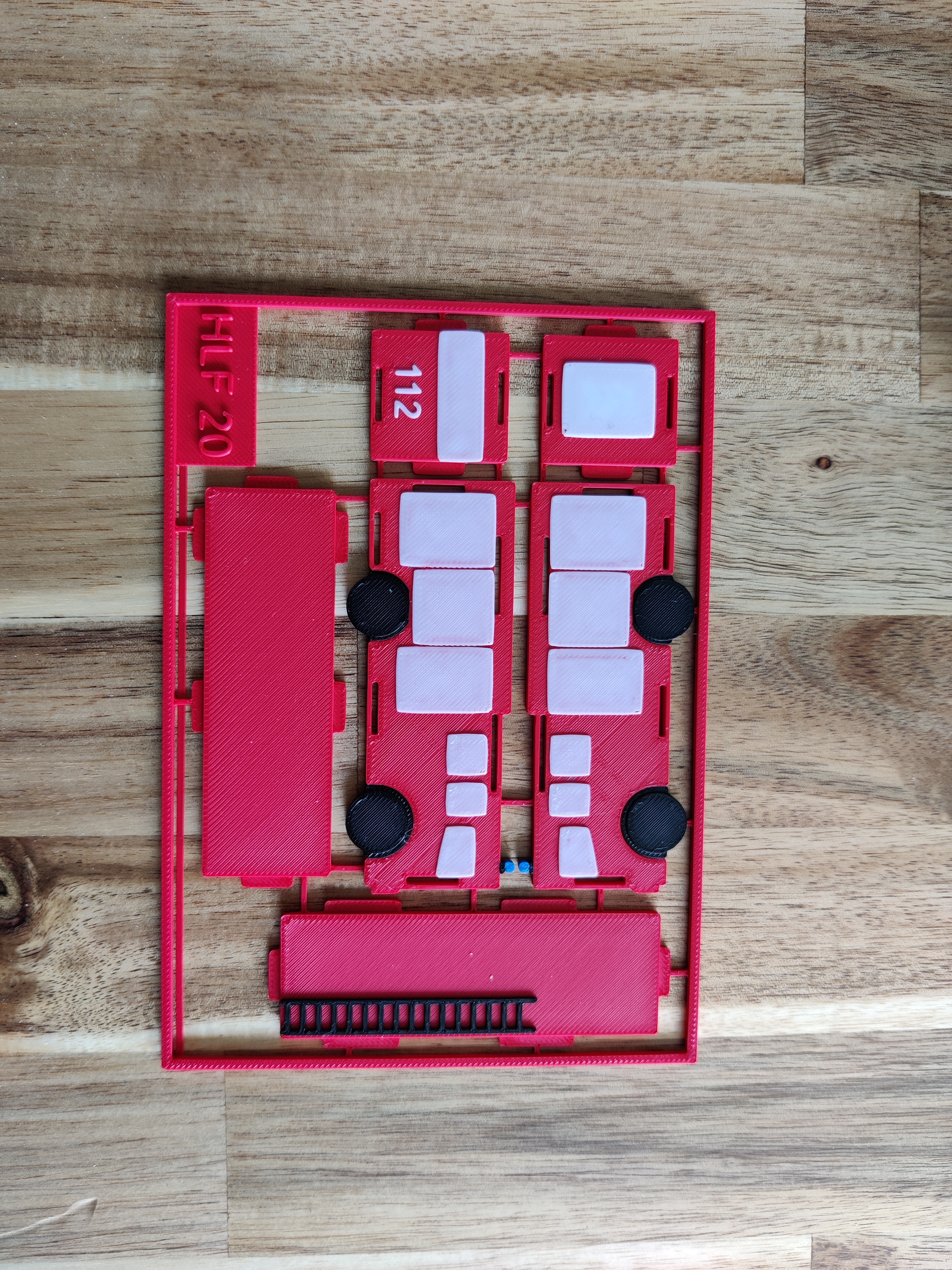 German Style Fire Truck Kit Card