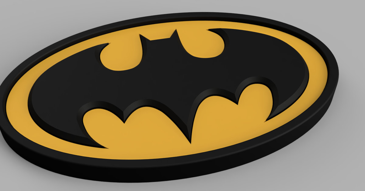 Batman (1989) Batsignal, Movie Logo by chochi3D Download free STL