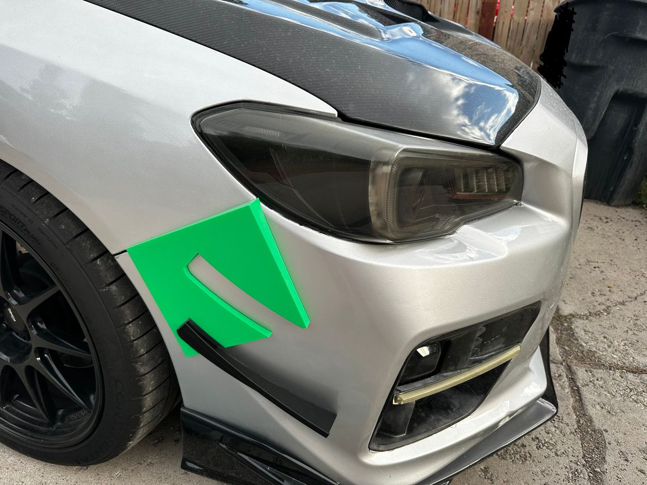 2015-2017 WRX/STI Yazdırılabilir Kanardlar/Dalış Uçakları (Sadece Plastik Aparattır!!!)