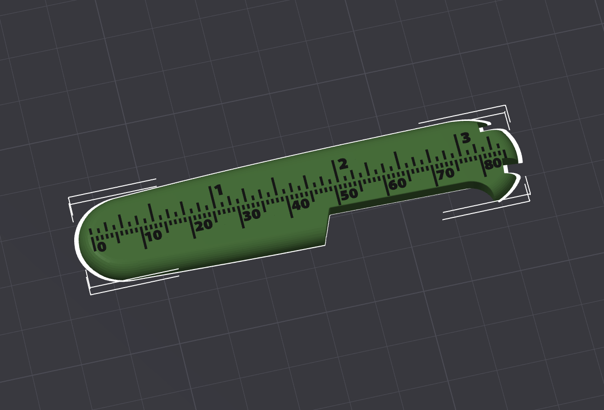 Victorinox 91mm ruler scale