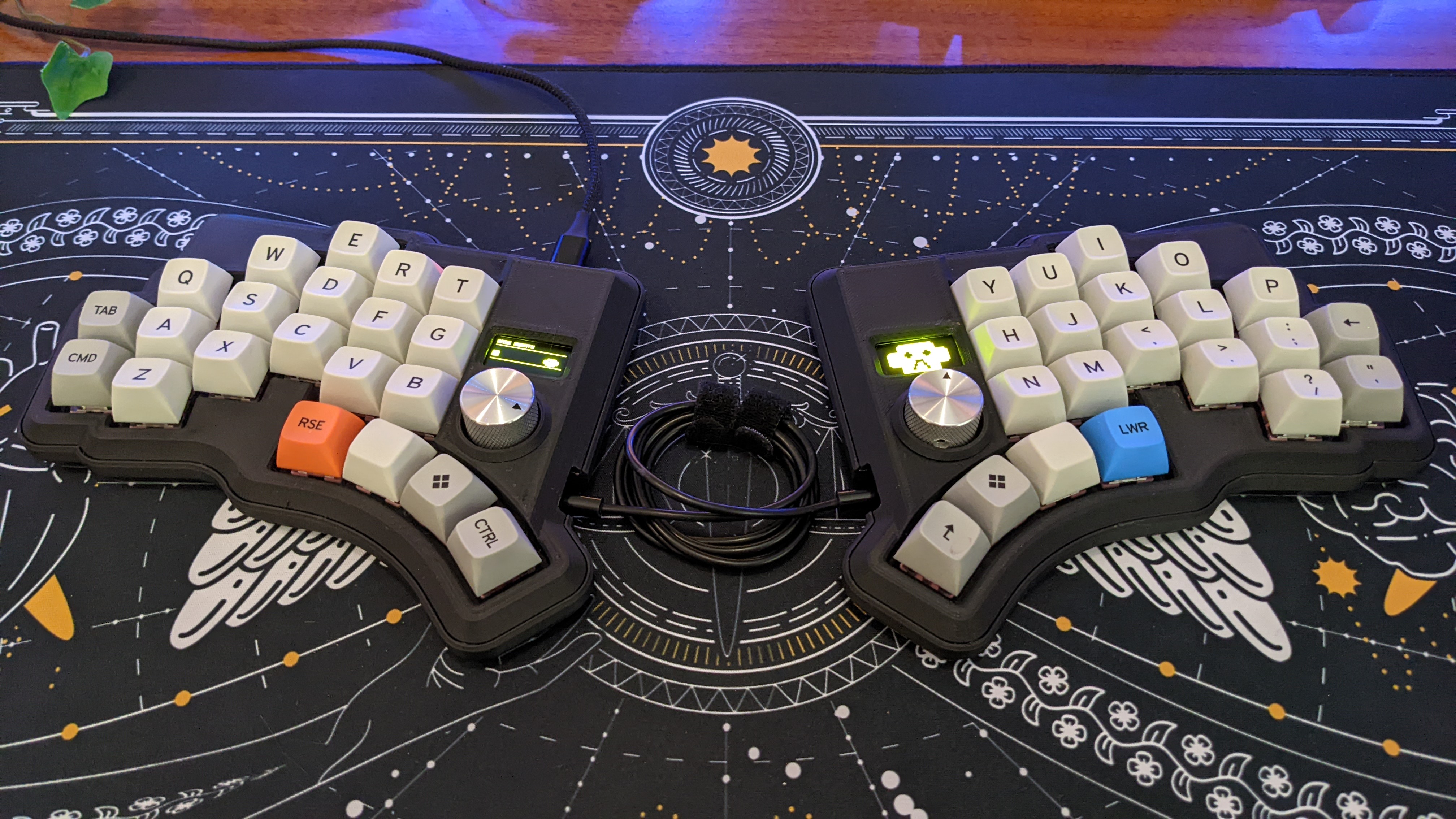 Case designs for KLOR (Polydactyl, Konrad, Yubitsume, and Saegewerk,)