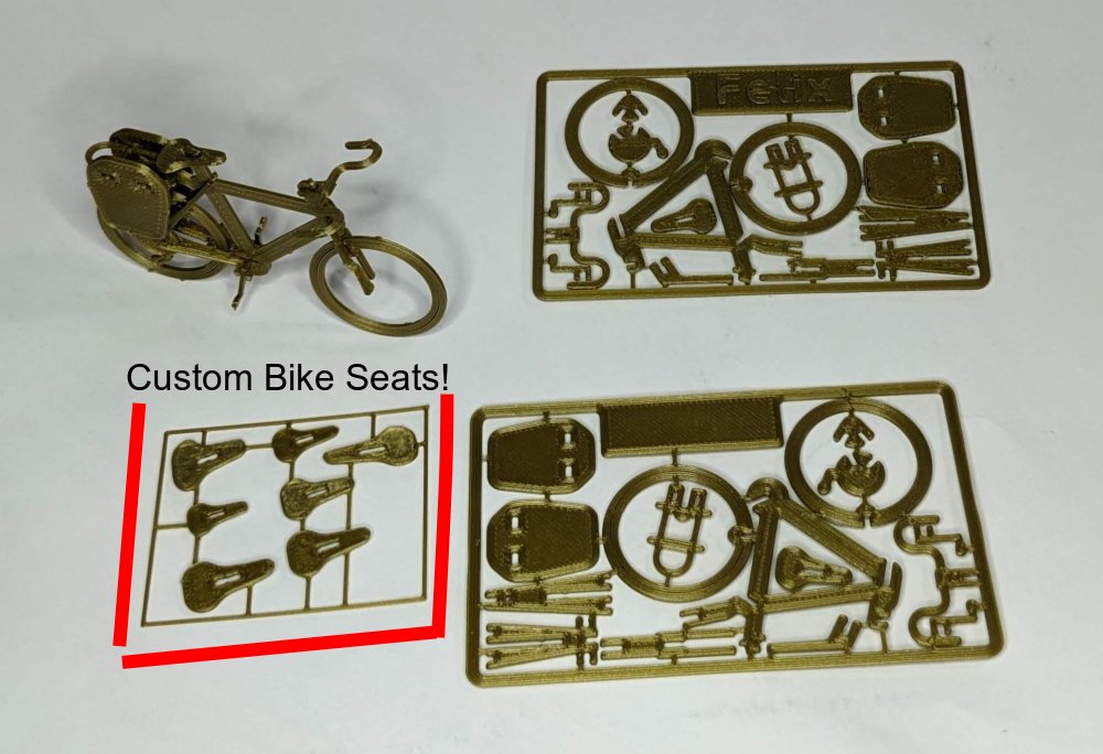Bycicle Seat remix 3D model thumbnail