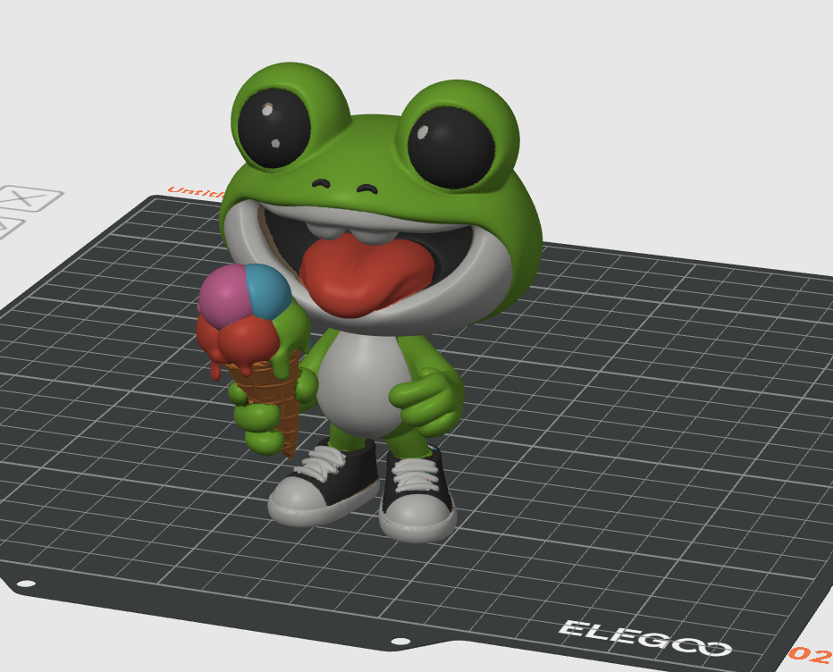 Sweet ice cream Frog