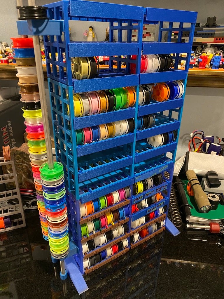 Bigger filament racks for mini filament keychains