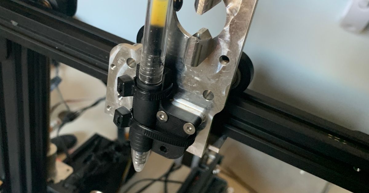 Ender 3 pro pen plotting attachment by Maximus Marchi Download free