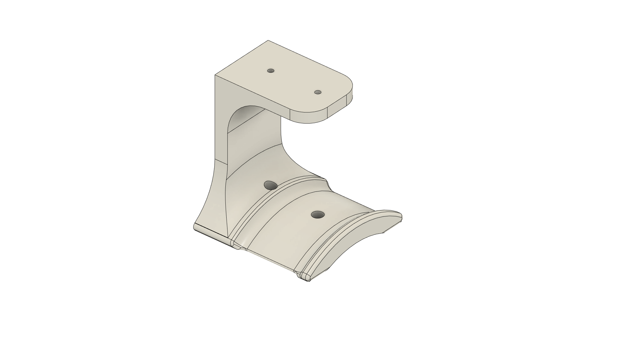 Underdesk headphone hanger by Ceez Download free STL model