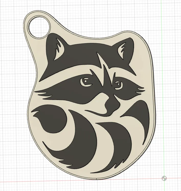 Racoon keychain by Evgen Orlovsky | Download free STL model ...