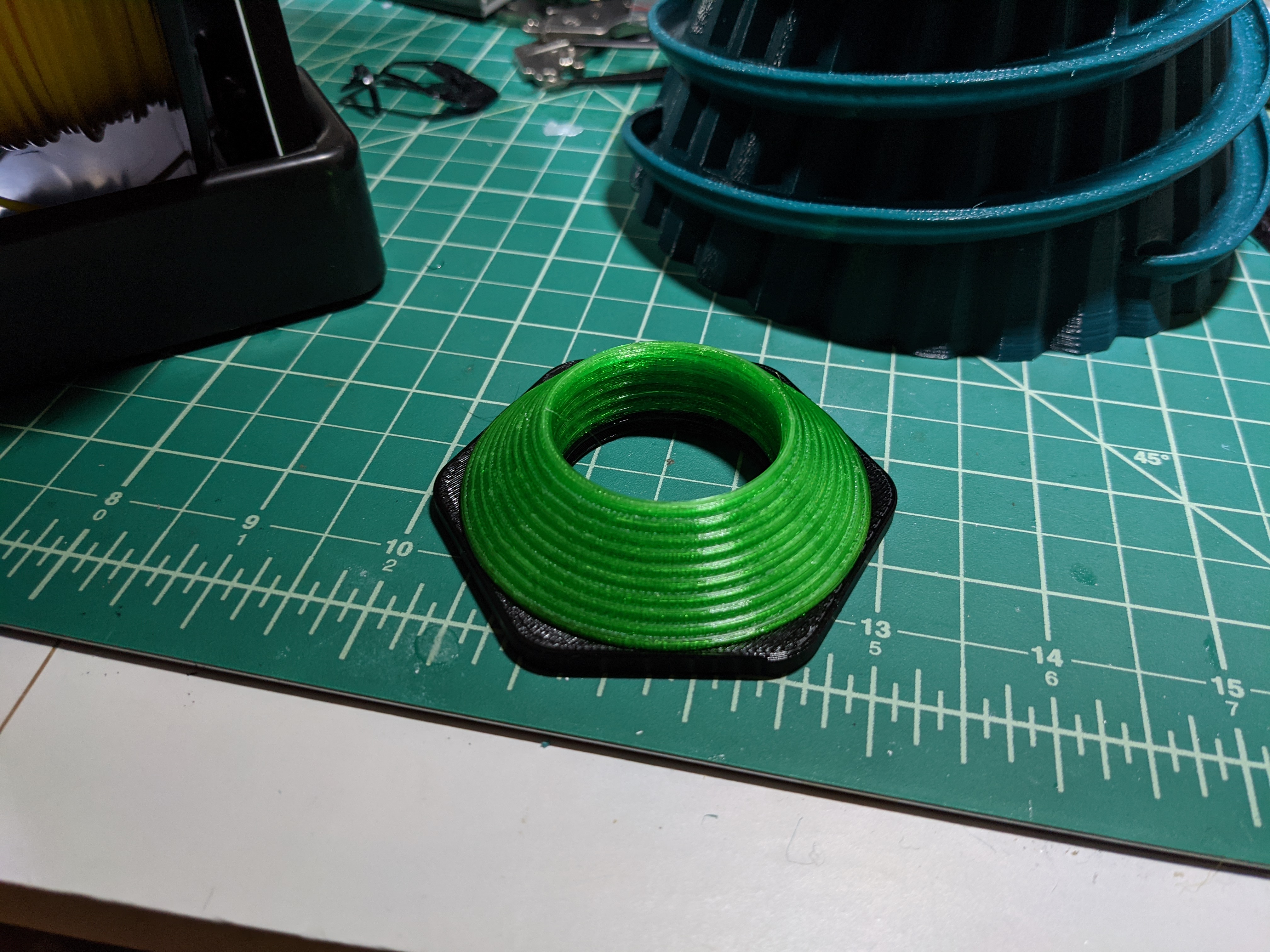 Stepped Nut for Gravity Spoolholder 3D model thumbnail