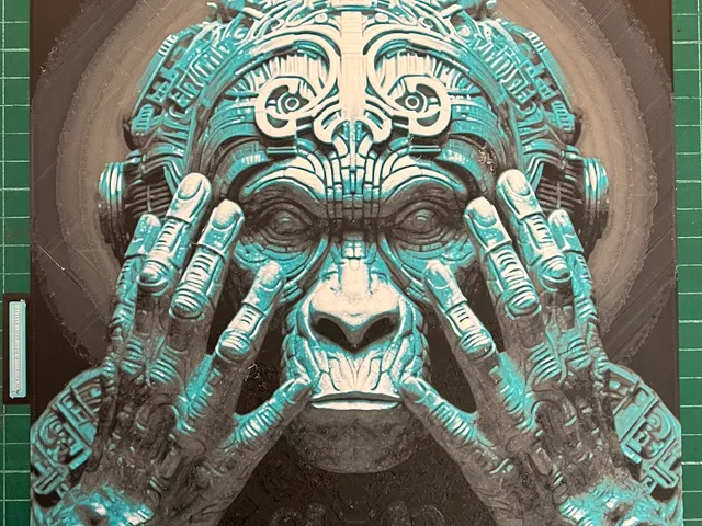 Space Chimp looking at us retarded Humans