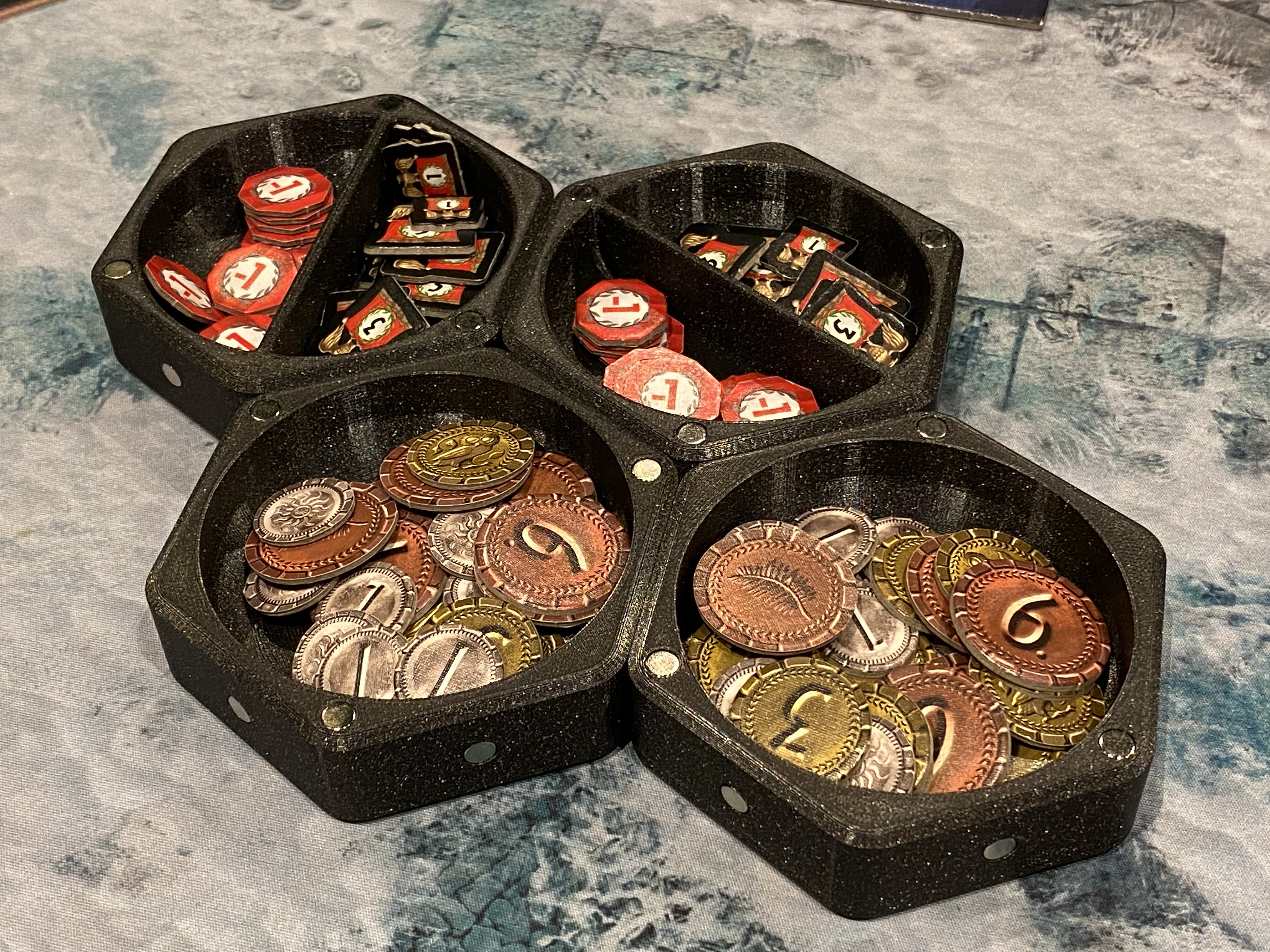 parametrical token boardgame tray