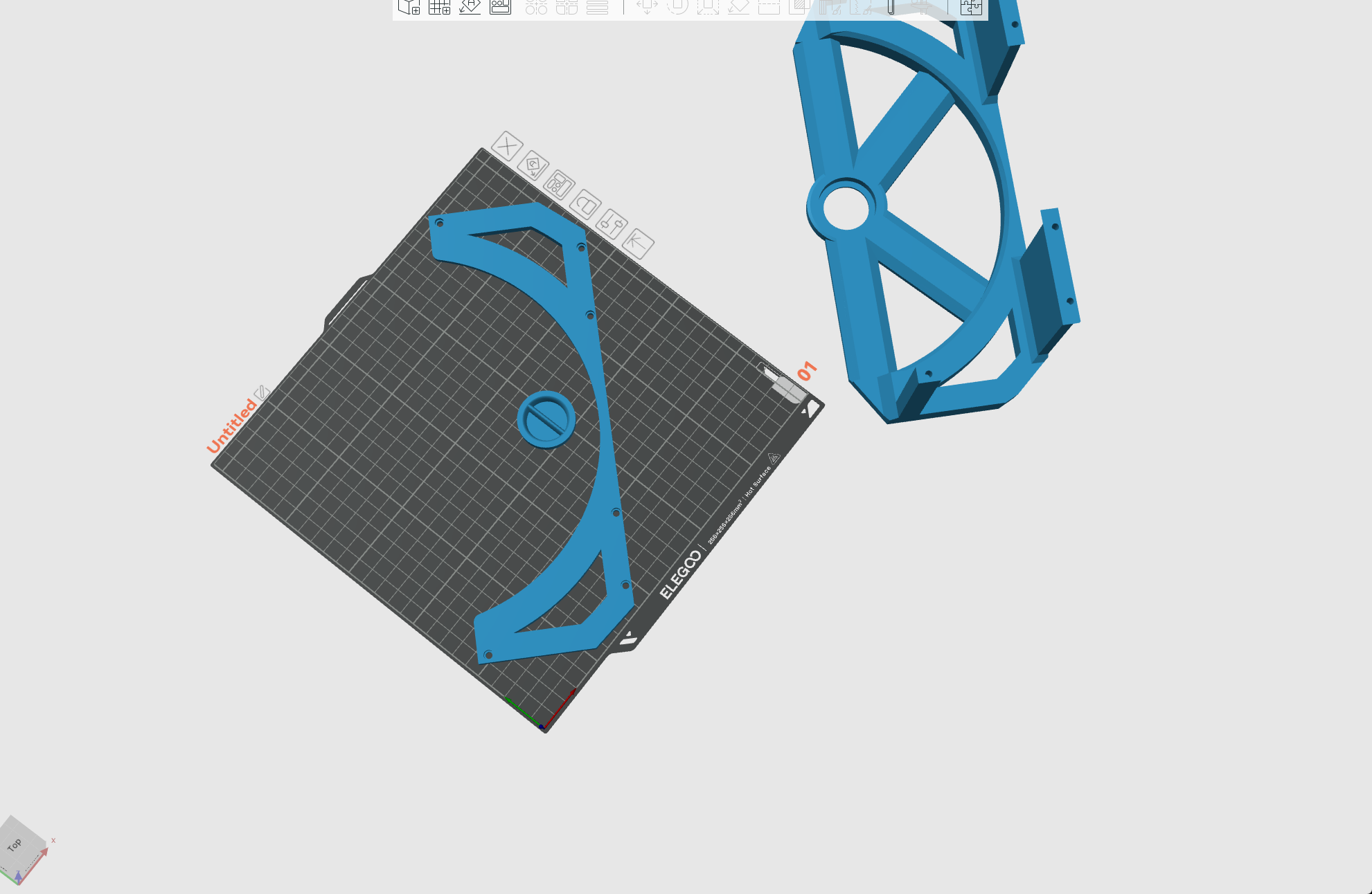 (Remix) Elegoo Centauri Carbon Sunlu S1 Dryer Holder - Corners Cut To Fit On The CC