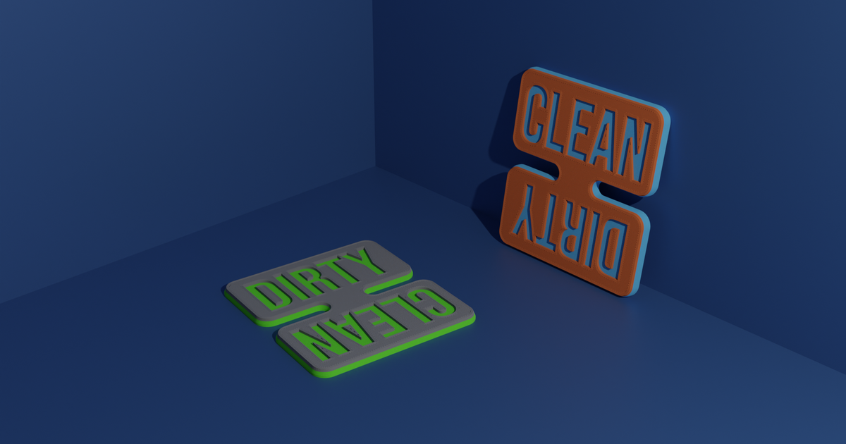 Dishwasher Sign by kanhelf | Download free STL model | Printables.com